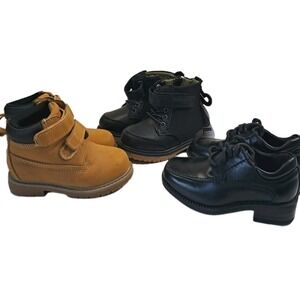 Toddler‎ Boys 3 Pair Boots / Shoes Size 4 and 5  Wonder Nation & Robert David